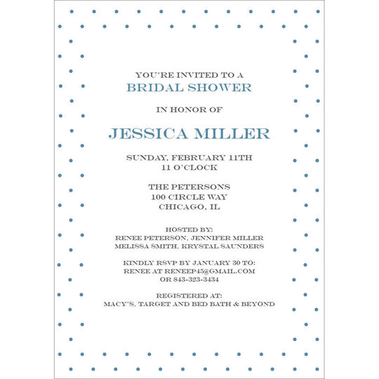 Wedgewood Pin Dot Invitations